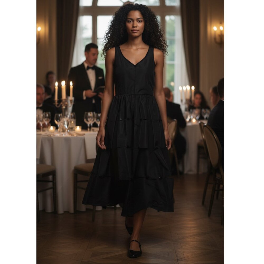 Runway Marc Jacobs Silk Midi Length Dress Size: S  US 4 New - Picture 8 of 12